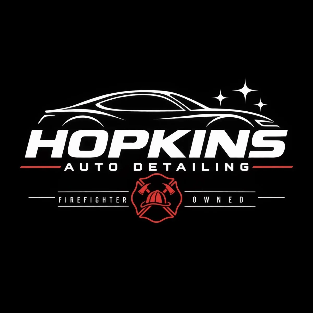 Hopkins Auto Detailing firefighter owned logo