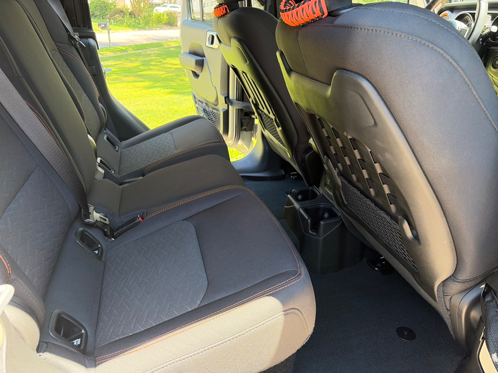 Clean rear seats and floor